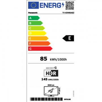 Panasonic Smart Τηλεόραση 65" 4K UHD QLED TV-65W80AEZ HDR (2024)